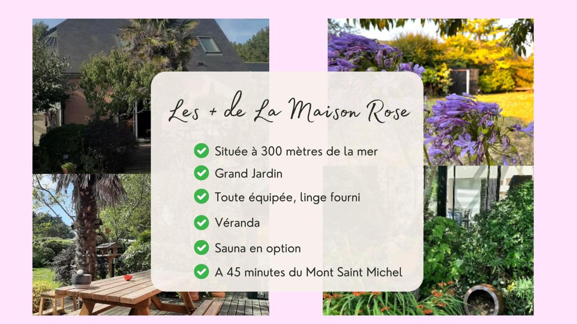 La Maison Rose - Avec Grand Jardin Clos A 300M De La Mer Hauteville-sur-Mer Esterno foto